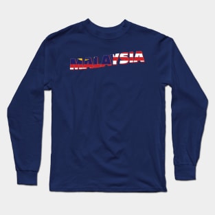 Malaysia Vintage style retro souvenir Long Sleeve T-Shirt